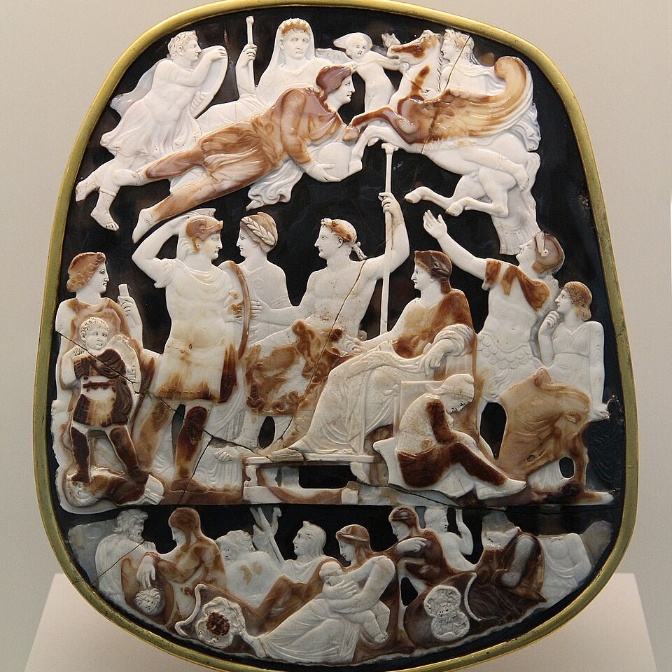 The Grand Camée de France, five-layered sardonyx cameo depicting the Julio-Claudian imperial household